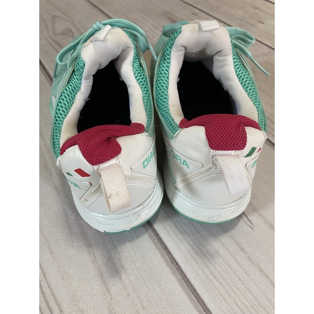 Diadora Speed Pro Evo II Shoes Womens 9 Aqua White Ortholite Running Sneaker - Picture 3 of 11